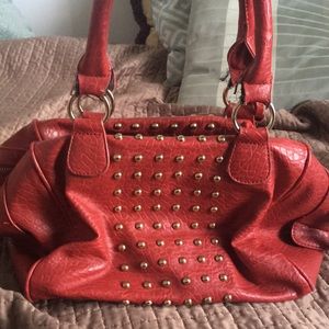 Red hand bag